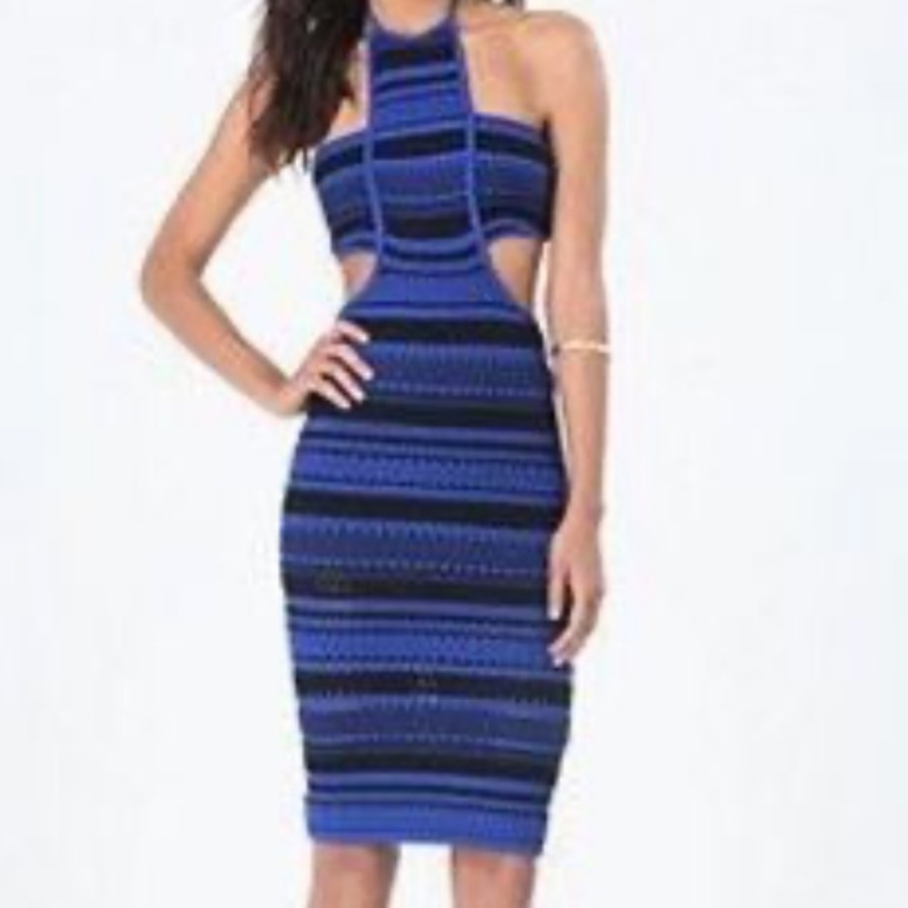 BEBE BANDEAU KNIT DRESS (NWOT)